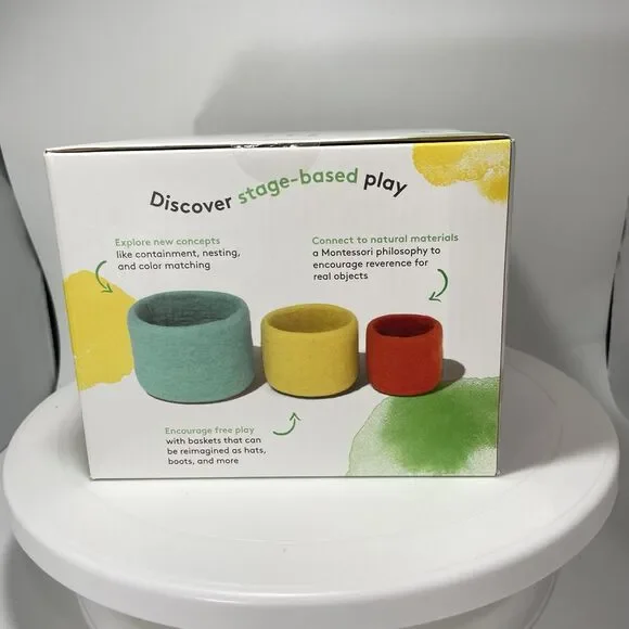 New Lovevery Nesting Felt Baskets Montessori Education Tools Stacking Sensory - Picture 5 of 8